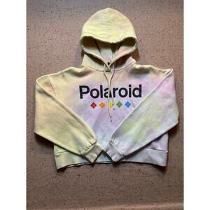 Polaroid Tye Dye Cropped Hoodie Women's Large